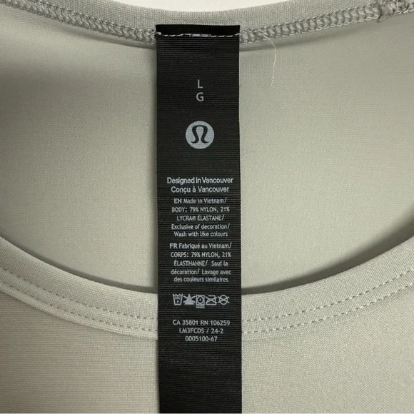 83: Lululemon Ultra-Soft Nulu Short-Sleeve T-Shirt Silver Drop Size Large - Picture 2 of 4